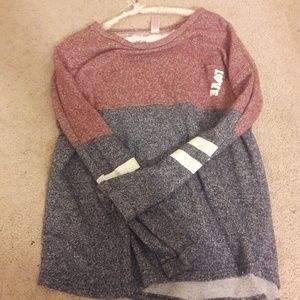 Two tone long sleeve shirt